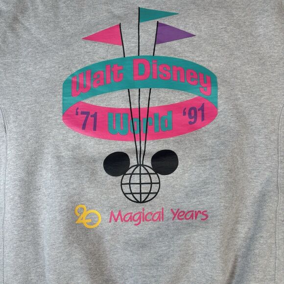 Disney Parks 20th Anniversary Vault Collection Mickey Pullover Hoodie 1991 WDW - Picture 6 of 8